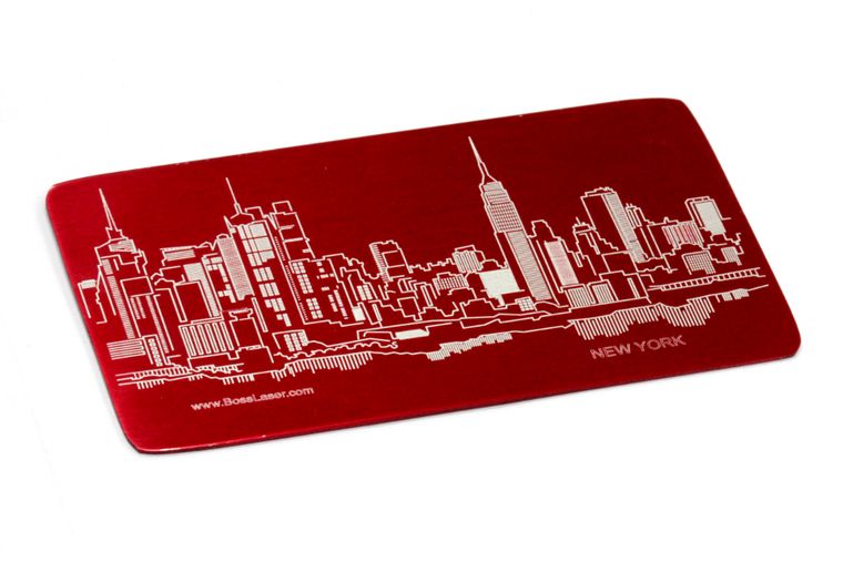 Laser color marking on an anodized metal panel