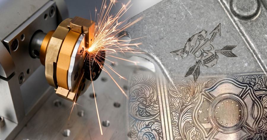 Boss fiber laser engraving and marking metal