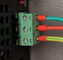 Close-up of the laser power supply