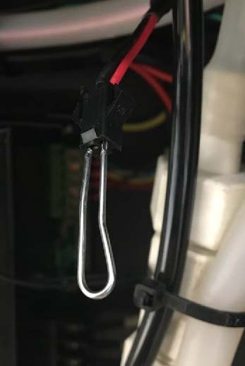 Water flow sensor wiring connector