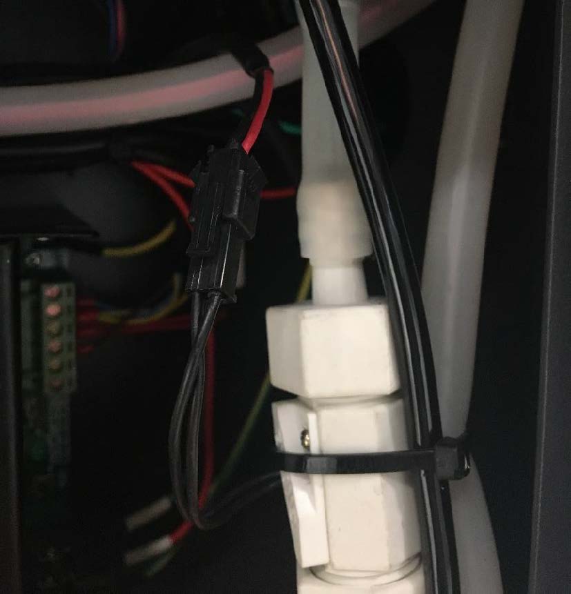 Continuity test on the door sensor connector