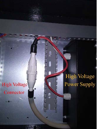 High voltage connector from the power supply unit (first style)